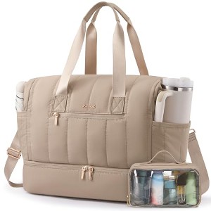 Generic Travel Duffle Bag,Puffer Weekender Bags For Women with Shoe Co - 1 of 4