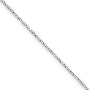 Black Bow Jewelry 0.9mm, Sterling Silver D/C Octagon Mirror Box Chain Necklace - 1 of 4