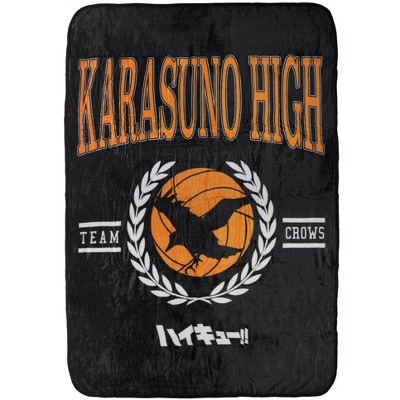 Haikyuu Manga Anime Merch Karasuno High Team Crows Haikyu Plush Throw Blanket