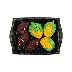 Unique Bargains Veggie Tray Magnetic Decal Yellow Green 1 Pc - 1 of 3