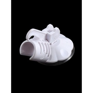 Unique Bargains Bathroom Grip Suction Cup Holder Bracket Hook Hanger Plastic Shower Caddies White 1 Pc - 1 of 3