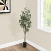GlasFlength Artificial Plants Artificial Rubber Tree Artificial Eucalyptus Tree Faux Plants for Indoor Home Decor, Green, 24"*22"*46" - 2 of 4