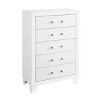 NicBex 5 Drawer Dresser for Bedroom,Modern Chest of Drawers with Acrylic Handles for Living Room,Entryway,White - 2 of 4