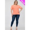 Slickblue Women's Plus Size Short Sleeve Tee, Soft Stretch Fit, Classic Round Neck, 10 Color Options, Size 1XL-3XL - 2 of 4