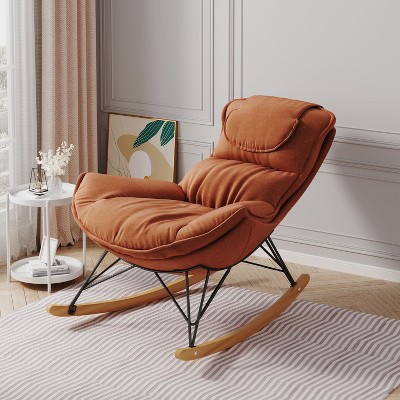CAVINAS Accent Chair Rocking Chair Leisure Sofa Chair with Detachable Seat Cushion Glider Rocking Chair