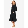 Jessica London Women's Plus Size Long Sleeve Stretch Ponte Dress - 4 of 4