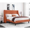 Allewie Bed Frame, Platform Bed Frame with Upholstered Headboard, Modern Deluxe Wingback, Wood Slat Support, Mattress Foundation - 2 of 4