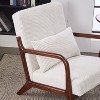 Vatros Mid-Century Modern Accent Chair,Armchair for Living Room, Beige-Natural Wood - 4 of 4