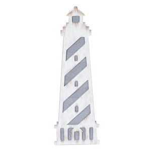 Beachcombers 15.75" Decorative White Light-Up Led Lighthouse Wall Hanging Plaque Sign - 1 of 2