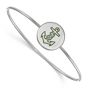 Black Bow Jewelry Sterling Silver Alpha Sigma Tau Greek Life Bangle Bracelet 8 Inch - 1 of 3