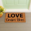 28" x 16" Nature Coir Mat, Love Grows Here - 2 of 4