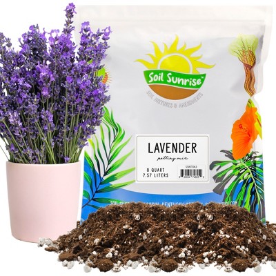 Soil Sunrise Lavender Potting Soil Mix, Container Gardening Blend for Herb Plants