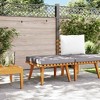 Patio Footstool with Cushion 23.6"x23.6"x11.4" Solid Acacia Wood vidaXL - 3 of 4