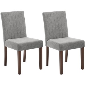 Dining Chair Set, 2 Pcs Modern Basic Dining Seat, with Sturdy Wood Legs, Dining Chair with Cushion, Kitchen Chairs - 1 of 4