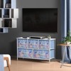 Sorbus 5 Drawers Dresser- Storage Unit with Steel Frame, Wood Top, Fabric Bins - for Bedroom, Closet, Office and more - 2 of 4
