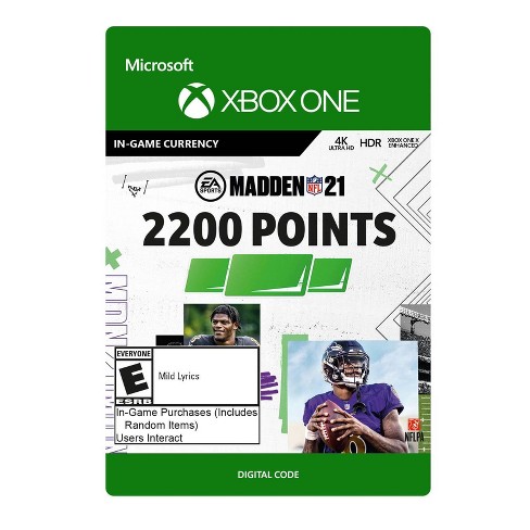 Madden Nfl 21: 2200 Madden Points - Xbox One (digital) : Target