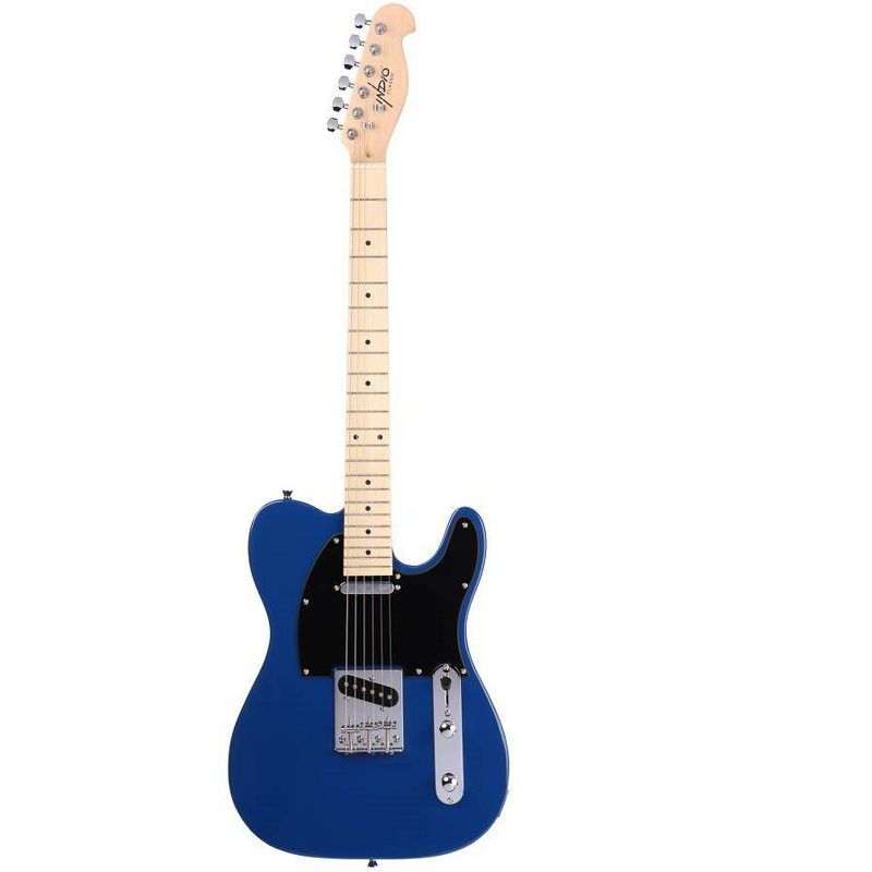Monoprice Indio Retro Classic Electric Guitar - Blue, With Gig Bag, 1 of 7