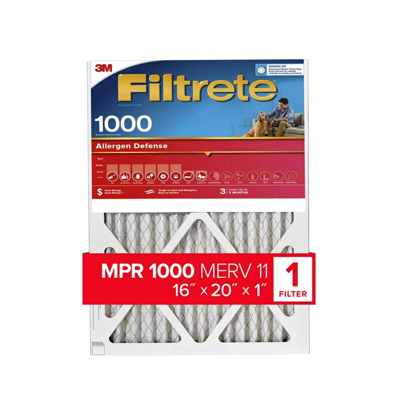 Filtrete Allergen Defense Air Filter 1000 MPR, 3 of 14