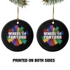 Wheel of Fortune Onion Logo Porcelain Holiday Christmas Tree Ornament  2.8" (7.1 cm) - 2 of 4