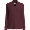 Lands' End Women's Long Sleeve Waffle Shawl Collar Henley - 3 of 4