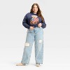 Women's Teddy Bear Flag Graphic Sweater - Navy - 3 of 3