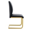 FONTOI 6PCS Arch Dining Chairs with High Resilience, Dining Chair with Arched Metal Legs for Living Room, Black&Gold, 21.6"*39"*17.3" - 4 of 4