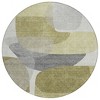 HomeRoots 8' Fern Green And Gray Round Abstract Washable Indoor Outdoor Area Rug - 4 of 4