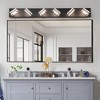 GreenEver Modern 6-Light LED Vanity Light, 40'', Dimmable Bathroom Fixture, Iron & Acrylic, Energy-Efficient, Ideal for Mirror Lighting - 2 of 4