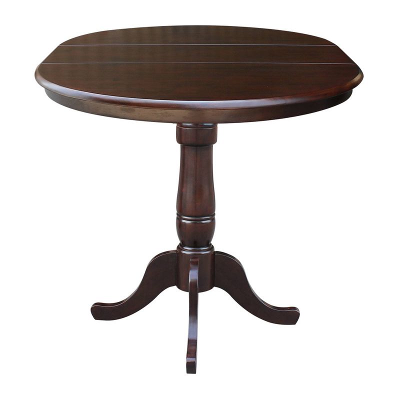36" Round Counter Height Dining Table with 12" Leaf - International Concepts, 1 of 6
