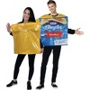 Imposta Costumes Adult Kraft Singles Pack and Single Slice Cheese Couple Costume Bodysuit Light Orange One Size - 2 of 2