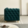 84.65" Chesterfield Velvet Sofa and Gold Trim Tufted Couch with Pocket Spring Cushions, 750lb Capacity Solid Pine Frame - 4 of 4