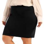 Agnes Orinda Women's Plus Size High Waist Stretch Office Work Bodycon Pencil Skirt