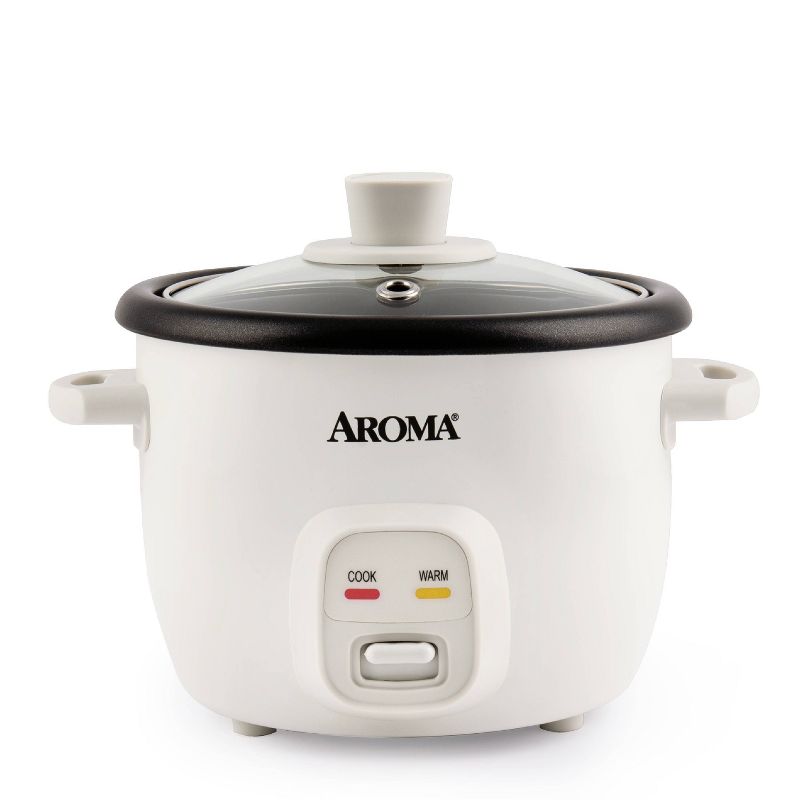 Aroma 4 Cup Pot Style Rice Cooker - White, 1 of 7