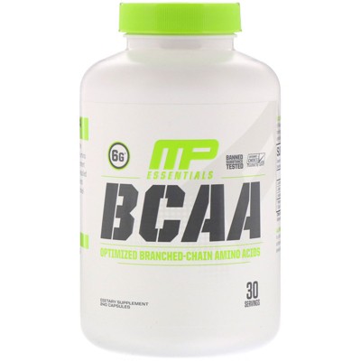 MusclePharm Essentials, BCAA, 240 Capsules, Sports Nutrition Supplements