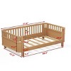 5 Inch Platform Beds,Pine Bed Frame,Full Bed With Rails,Brown Full Size Wood Platform Bed-Cuddlewood - 4 of 4