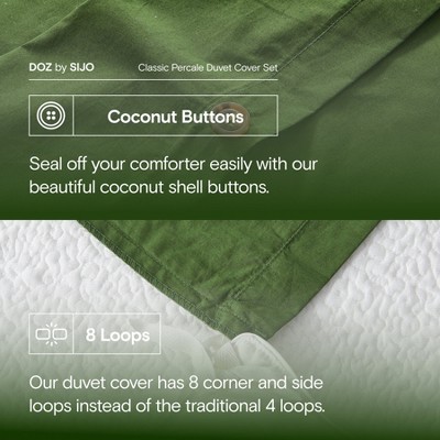 Storm Gray Long Staple Cotton Percale Duvet Cover Set