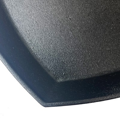 12-Inch Black Cast Iron Square Skillet with Helper Handle
