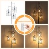 Rottogoon 68 Dimmable Farmhouse Floor Lamp, 3-Light Rustic Standing Lamp with 3 Edison Bulbs - 4 of 4