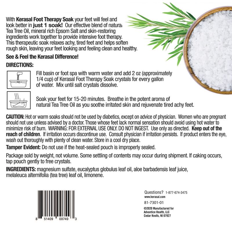Kerasal Foot Therapy Soak Plus Natural Tea Tree Oil - 32oz, 5 of 9