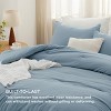 Bedsure | 3Pcs Beige Soft Warm Imitation Washed Cotton Bed Comforter Sets for All Seasons - 3 of 4