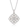 Ross-Simons 0.25 ct. t.w. Diamond Jewelry Set: Geometric Floral Pendant Necklace and Earrings in Sterling Silver - 4 of 4