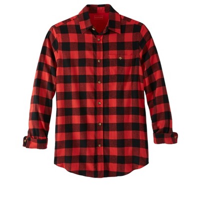 Plaid red flannel shirt