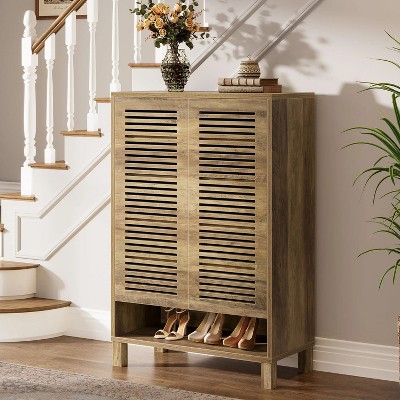Hommoo 7 Tier Shoe Cabinet with Louvered Doors