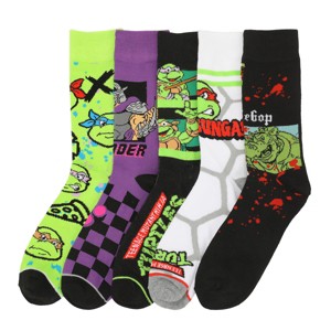 Teenage Mutant Ninja Turtles Characters 5-Pack of Adult Casual Crew Socks - 1 of 4