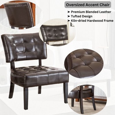 Roundhill Furniture Tufted Accent Chair with Oversized Seating