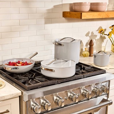 Gray Stainless Steel Non-Stick 4-Piece Cookware Set