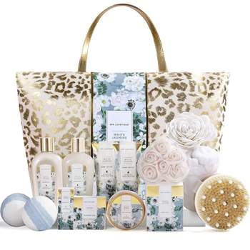 Body & Earth (Spa Luxetique) 15Pcs Jasmine Scent Spa Gift Set Luxury Tote Bag