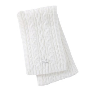 Anna-Kaci Women’s Cable Knit Scarf with Soft Textured Wool-Blend Yarn and Classic Ribbed Edges - 1 of 3