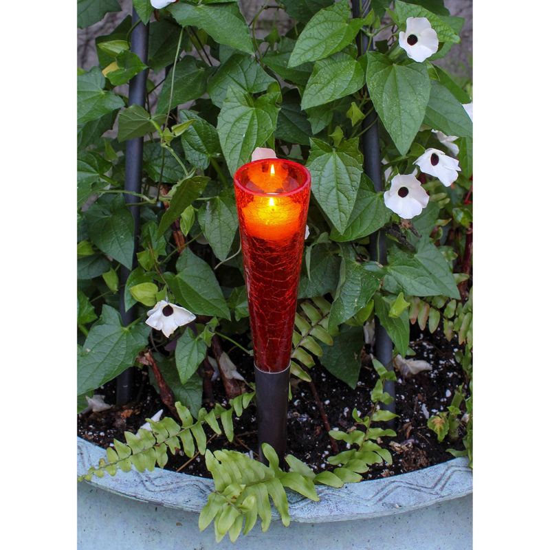 Achla Designs 15.75" Glass/Iron Outdoor Votive Sparkle Candle Holder, 4 of 7