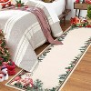 Fulvari Christmas Santa Claus Area Rug, Christmas Tree Rug Washable Non Slip,Carpet for Nursery Living Dorm,Christmas Decorations - 2 of 4